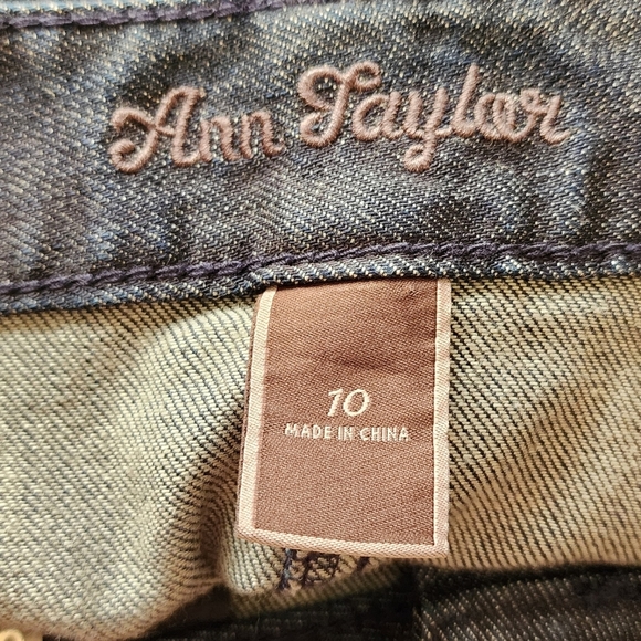 Ann Taylor Dark Wash Blue Denim Pencil Midi Skirt Women's Size 10 - Picture 3 of 7